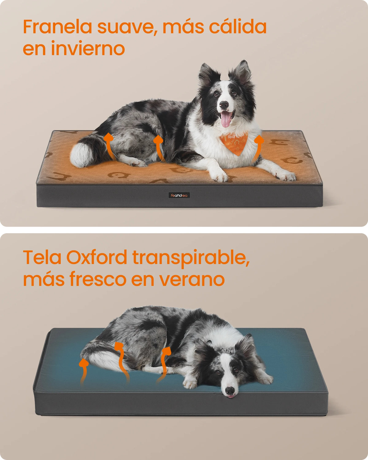 Las dos caras: franela cálida para invierno y tela Oxford transpirable para verano