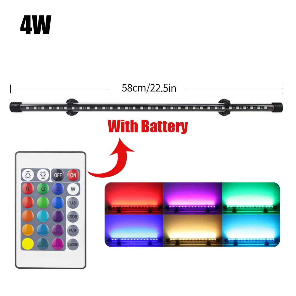 Barra LED de 58 cm y 4 W con mando a distancia y pilas