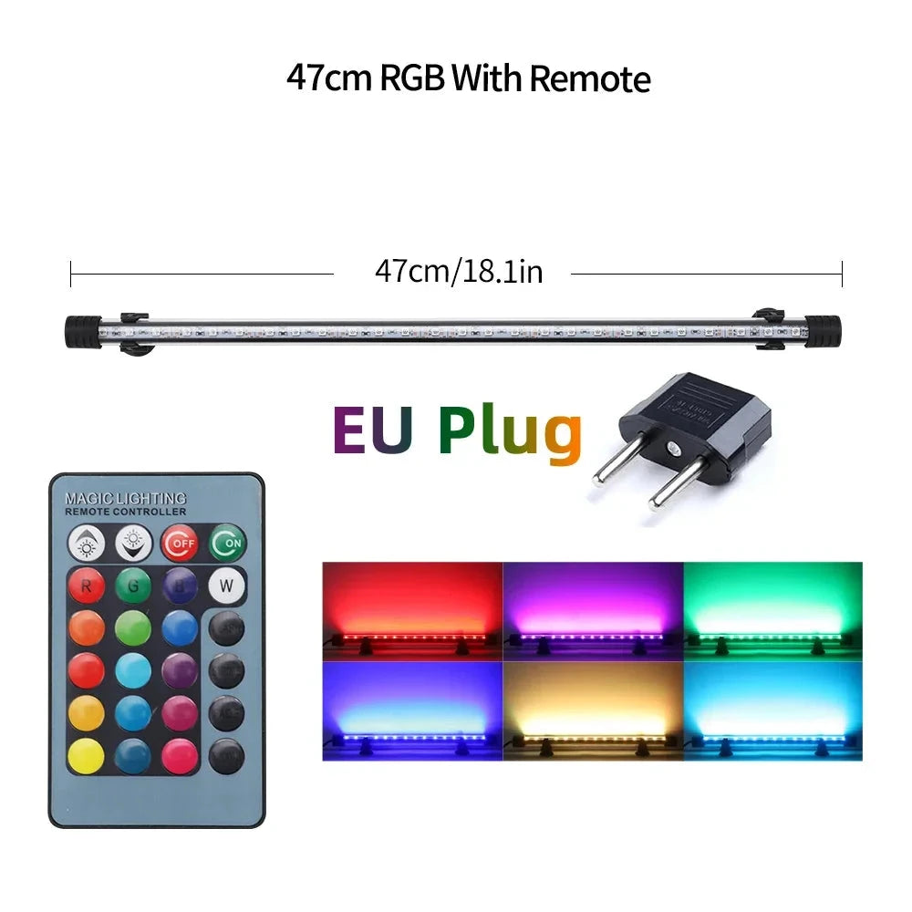 Barra LED RGB de 47 cm con mando a distancia y enchufe europeo