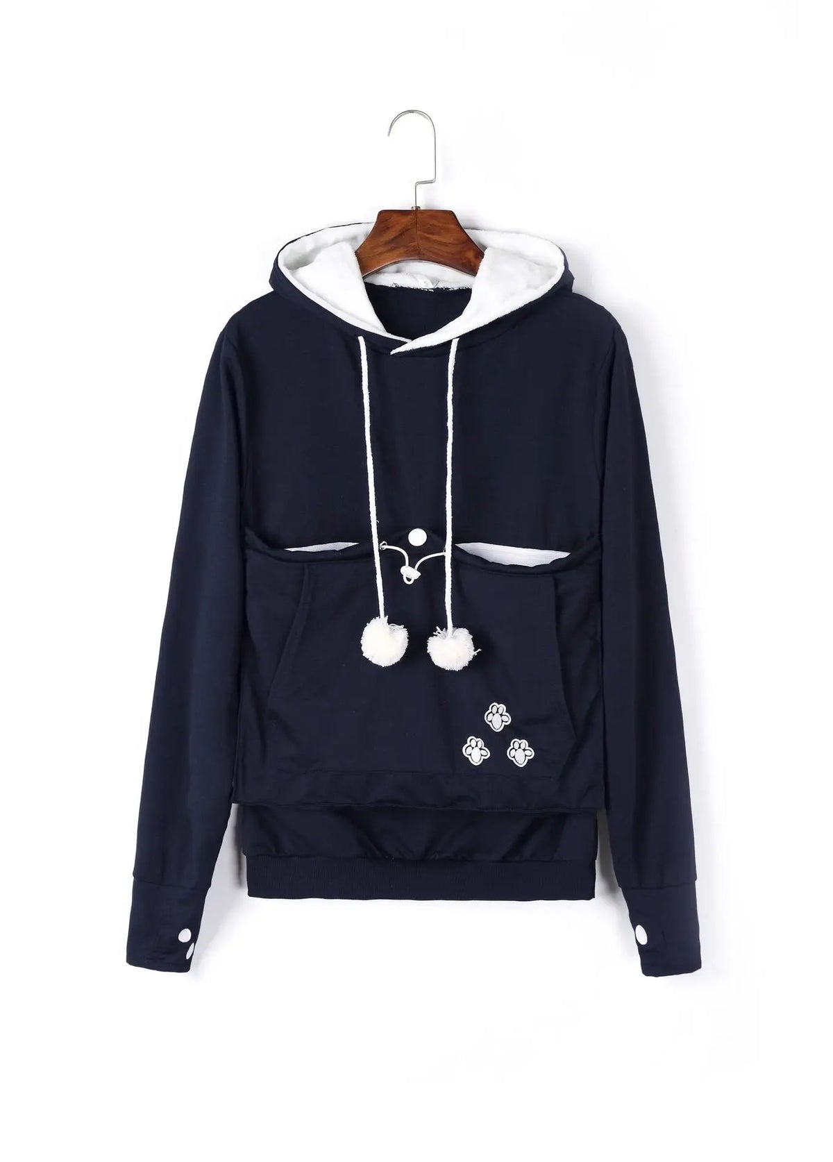 Sudadera con bolsillo canguro en azul marino