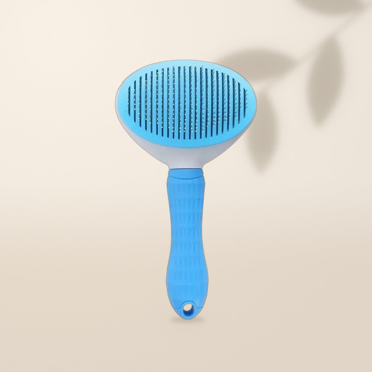 Cepillo autolimpiante para perros y gatos, color azul