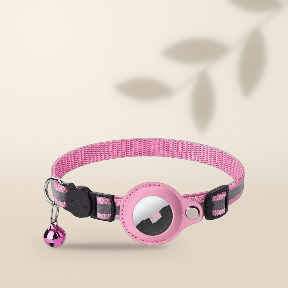 Collar para gatos con soporte AirTag, color rosa
