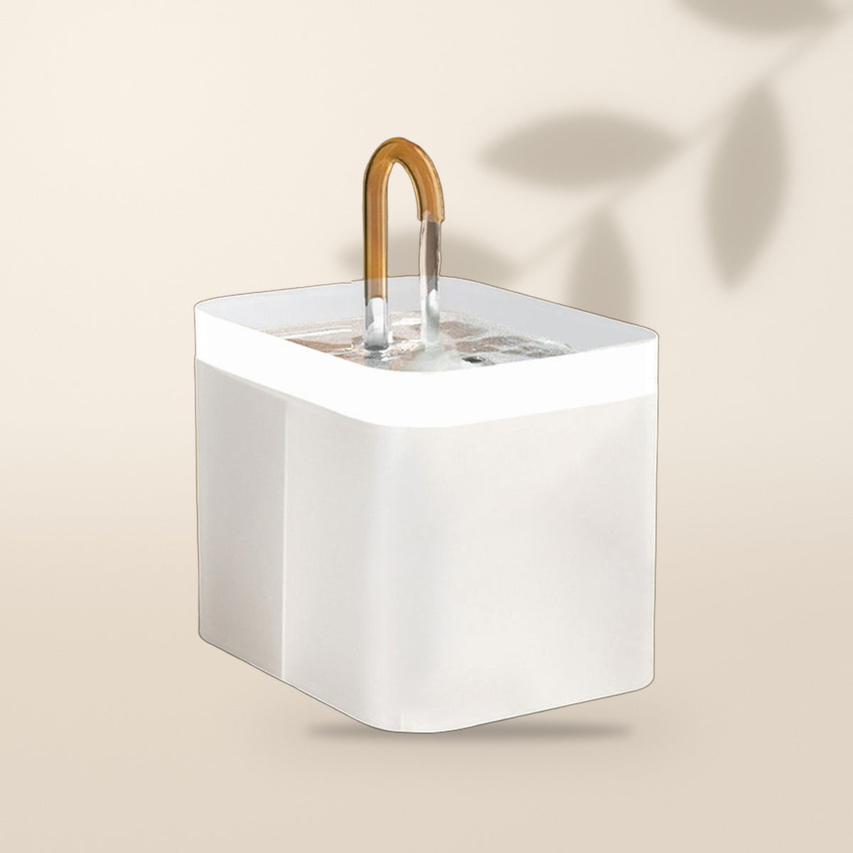 Fuente de agua 1,5 L para gatos y perros, color blanco