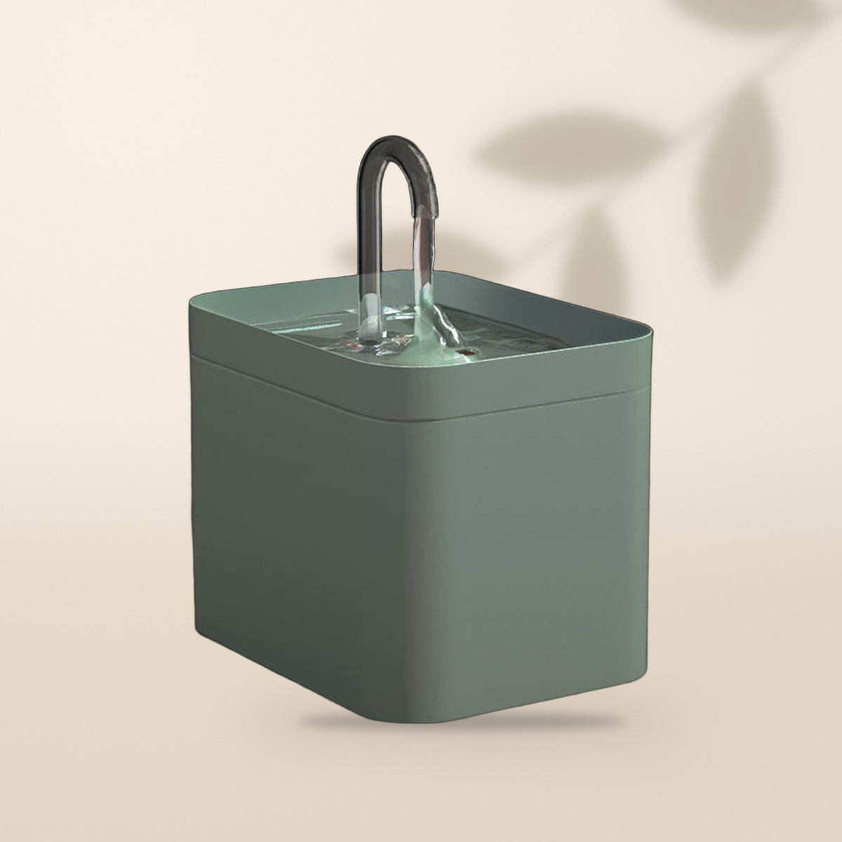 Fuente de agua 1,5 L para gatos y perros, color verde menta