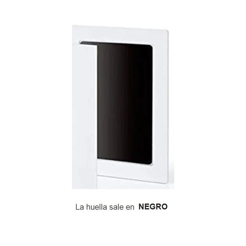Almohadilla negra: la huella sale en negro