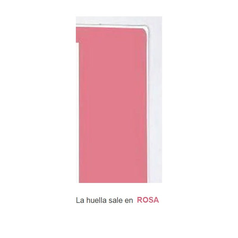 Almohadilla rosa: la huella sale en rosa
