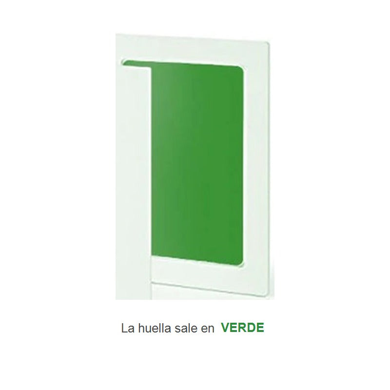 Almohadilla verde: la huella sale en verde