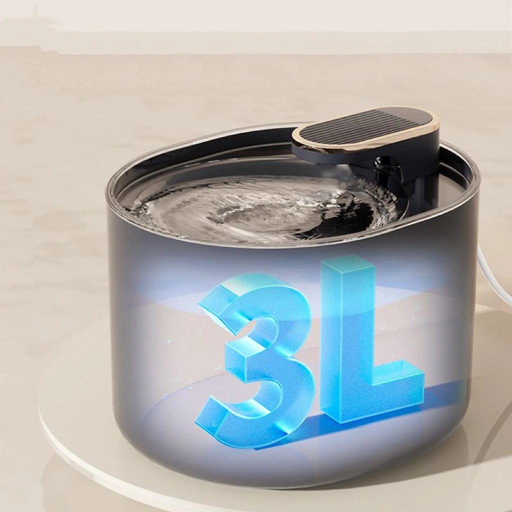 Depósito de 3 litros de capacidad de la fuente de agua