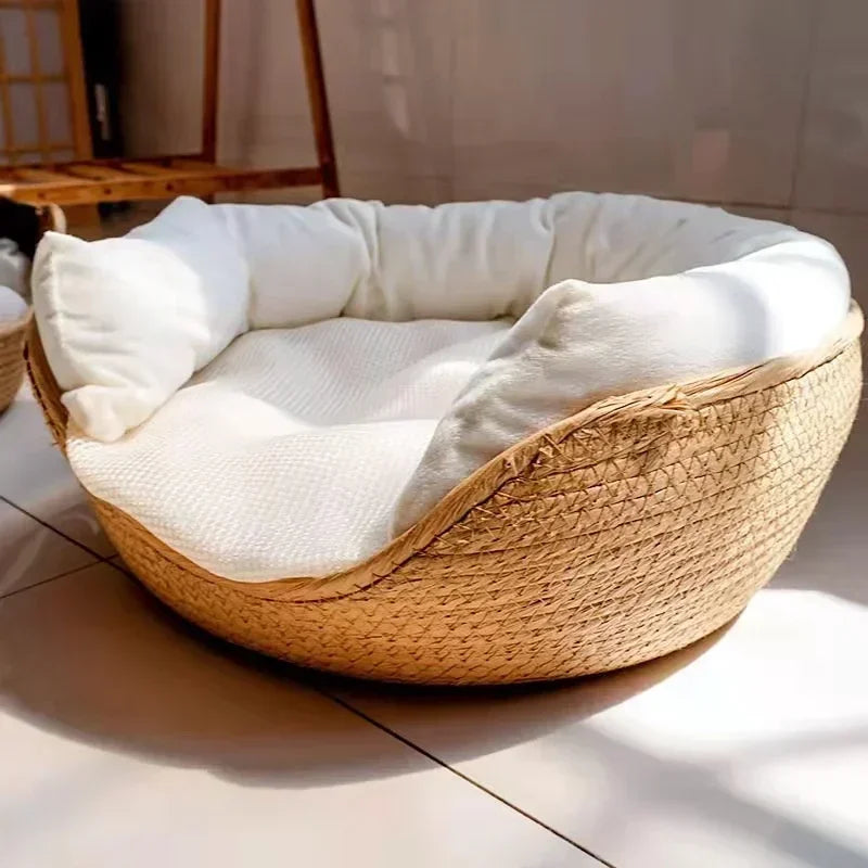 Detalle del tejido de cuerda y del cojín interior