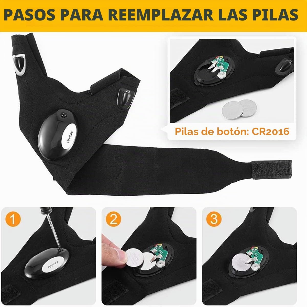 Cómo cambiar la pila de botón del guante LED en 3 pasos