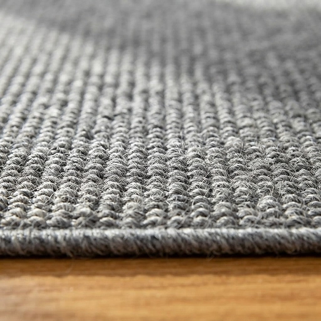 Detalle del tejido de sisal gris del protector rascador