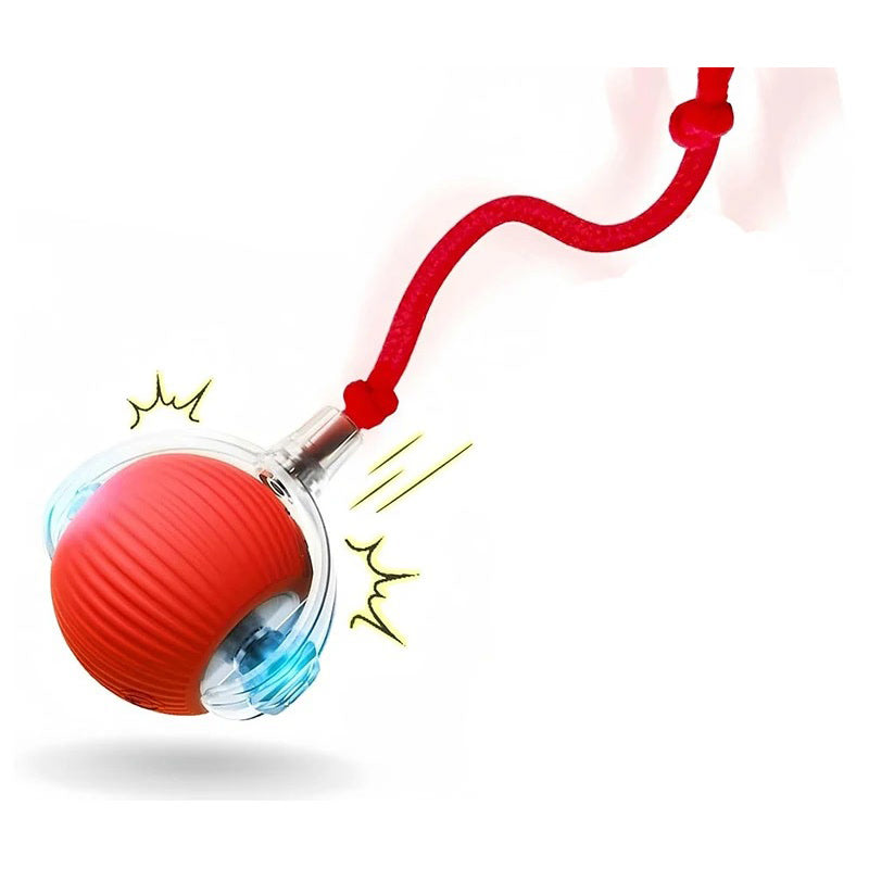Pelota automática roja con cola