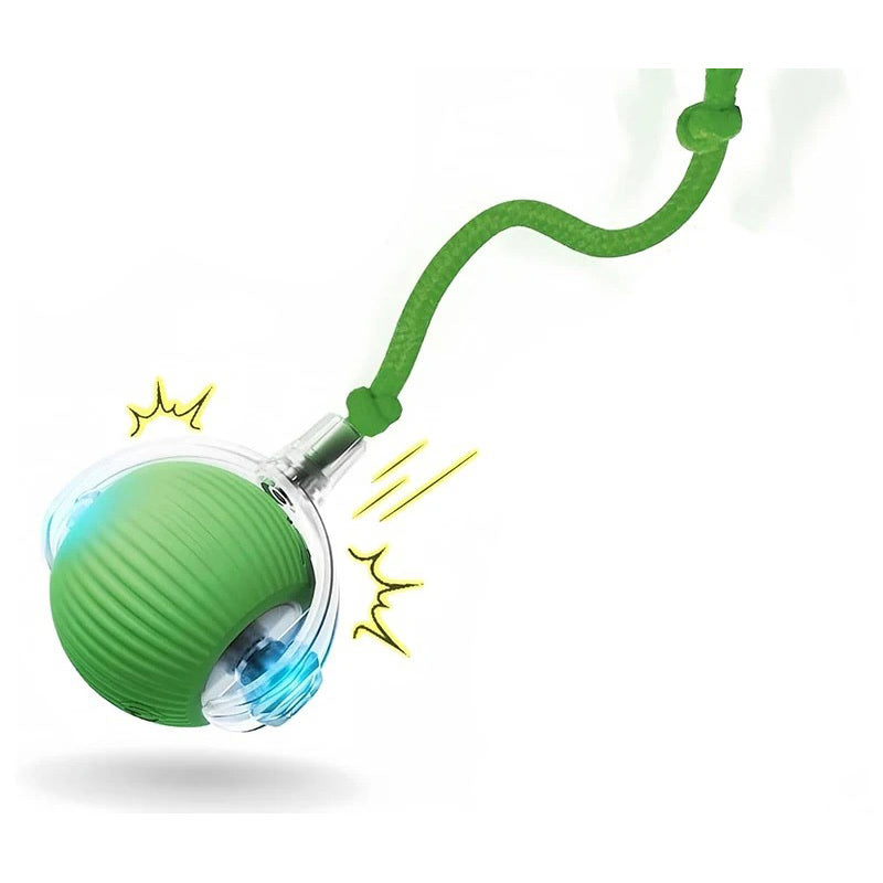 Pelota automática verde con cola