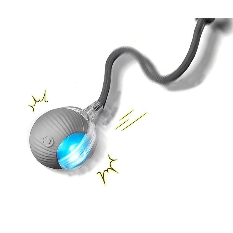 Pelota automática gris con cola